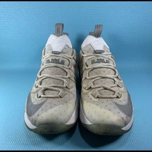 Lebron  metallic silver size 13